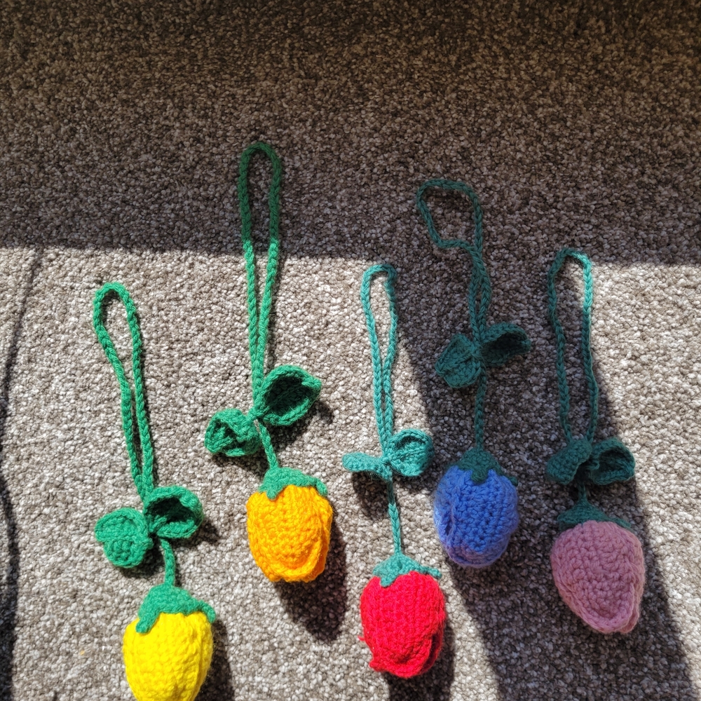 Crocheted Tulip Car Charms